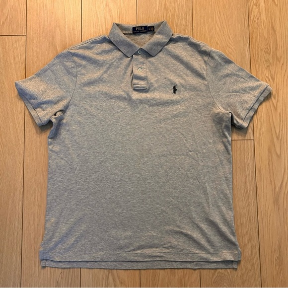 Polo Ralph Lauren Grey Short Sleeve Shirt Size Large - Picture 1 of 6